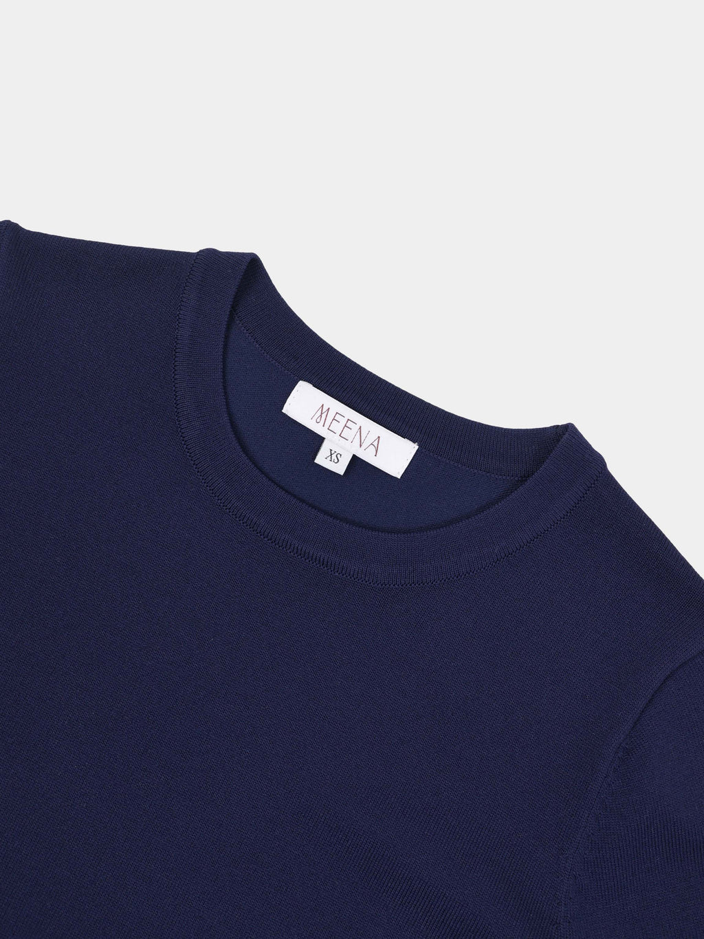 High Cuff Crew Sweater-Navy