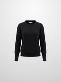 High Cuff Crew Sweater-Black