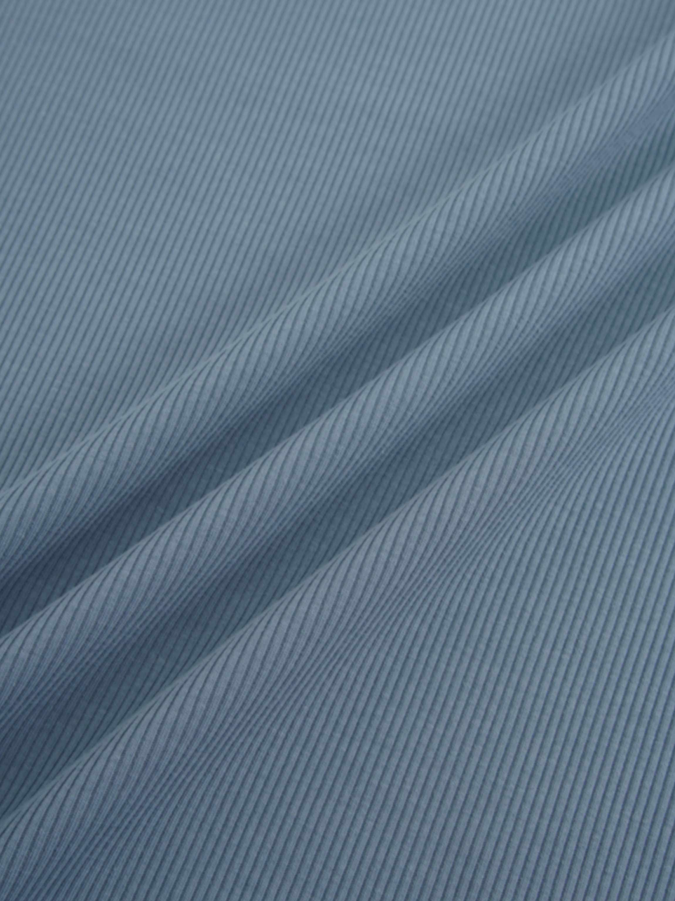 Soft Ribbed High V Tee-Dusty Blue